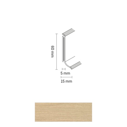 [ZUBSCHS60_3483] Döllken S 60 TOP HDF Kernplint 3483 Natural Place 5,15mtr