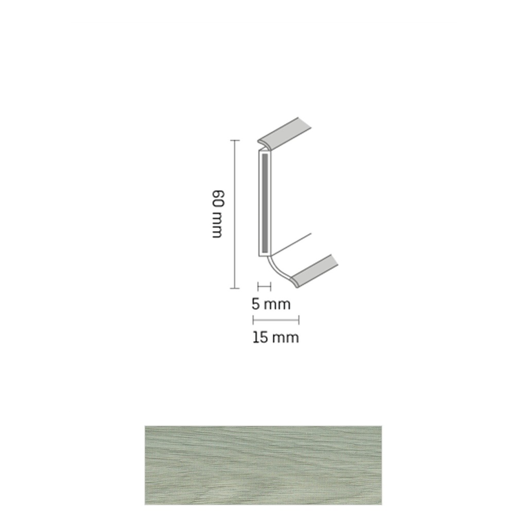 Döllken S 60 TOP HDF Kernplint 3621 Zomereik Greige 5,15mtr