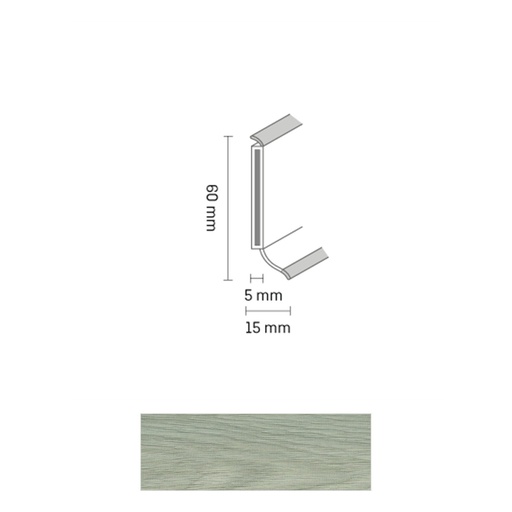 [ZUBSCHS60_3621] Döllken S 60 TOP HDF Kernplint 3621 Zomereik Greige 5,15mtr