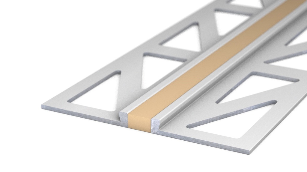 Voeg-/Dilatatieprofiel Aluminium 2,5 mm Beige 300cm nr. 769 | 7692541300