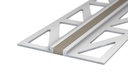 Voeg-/Dilatatieprofiel Aluminium 2,5 mm Grijs-Beige 300cm nr. 769 | 7692543300