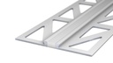 Voeg-/Dilatatieprofiel Aluminium 2,5 mm Zilvergrijs 300cm nr. 769 | 7692545300