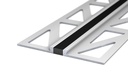 Voeg-/Dilatatieprofiel Aluminium 2,5 mm Zwart 300cm nr. 769 | 7692532300