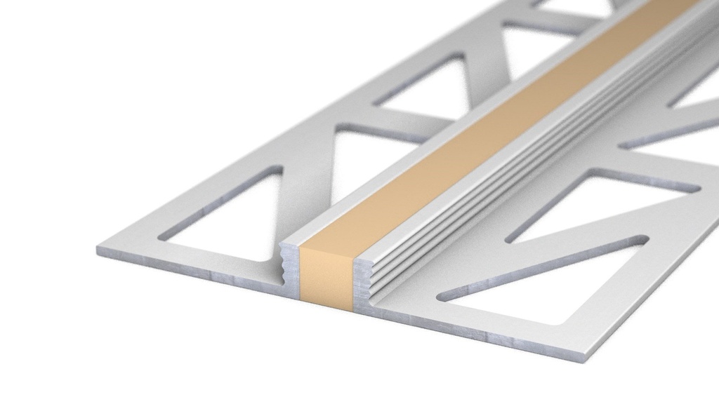 Voeg-/Dilatatieprofiel Aluminium 4,5 mm Beige 300cm nr. 771 | 7712541300