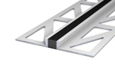 Voeg-/Dilatatieprofiel Aluminium 4,5 mm Zwart 300cm nr. 771 | 7712532300
