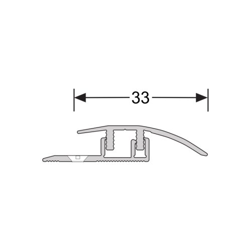 Design Clip 4-7,5 mm 576 overgangsprofiel zilver 2,7M