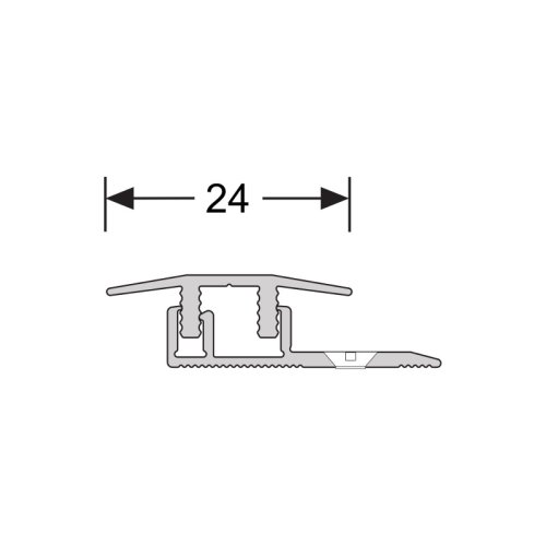 [578] Design Clip 4-7,5 mm 578 dilatatieprofiel zilver 0,9m