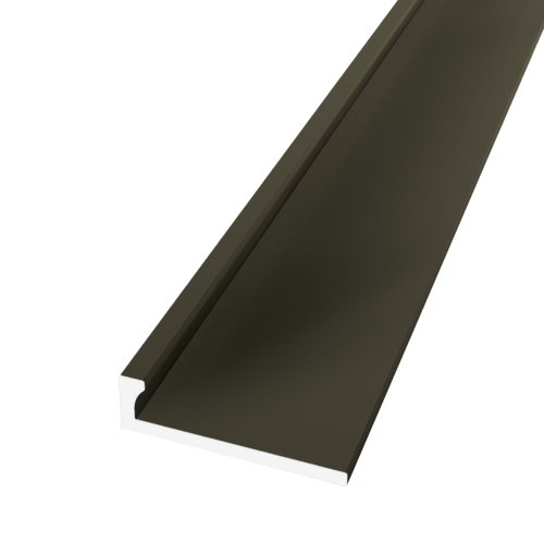 Eindprofiel 301 ongeboord 3 mm zwart gepoedercoat