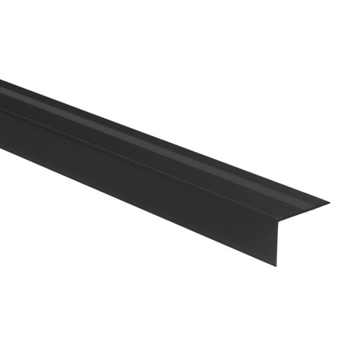 [228] Hoeklijnprof 228 zelfkl 25mm zwart gepoedercoat