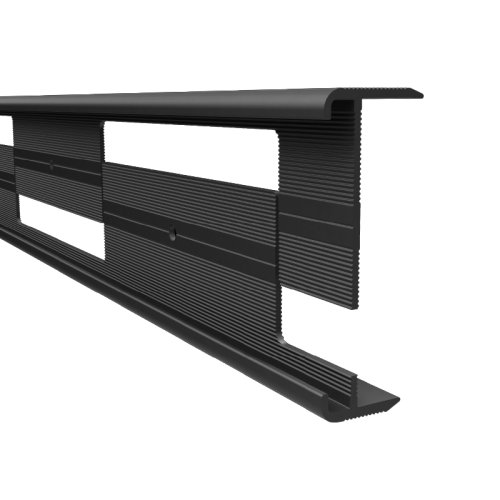 Trapneusprofiel PVC zwart gepoederc. 2-delig verstelbaar 3m 844WS