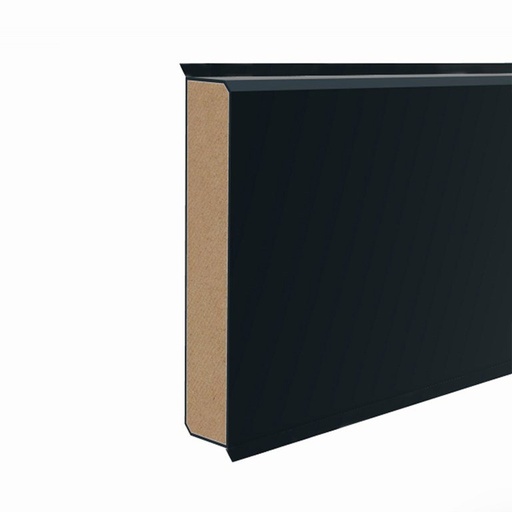 [211044100] Plint MDF Cubu Flex Life 100 Recht kl. 1144 Zwart 12,6mmx100mm 10x250cm