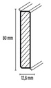 Plint MDF Cubu Flex Life 80 Recht kl. 1013 Parelwit 12,6mmx80mm 10x250cm