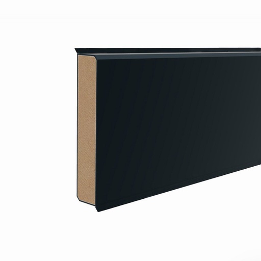 [211044080] Plint MDF Cubu Flex Life 80 Recht kl. 1144 Zwart 12,6mmx80mm 10x250cm