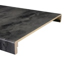 K-Stairs Dubbeltrede PP Beton Antraciet Geborsteld 138cm