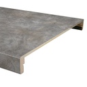 K-Stairs Dubbeltrede PP Beton Grijs Gepolijst 138cm
