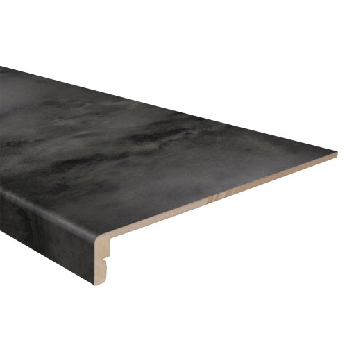 K-Stairs Enkeltrede PP Beton Antraciet Geborsteld 138x50cm