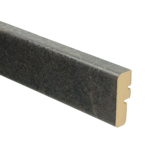 Losse rechte neus CPL zwart staal 135x6cm