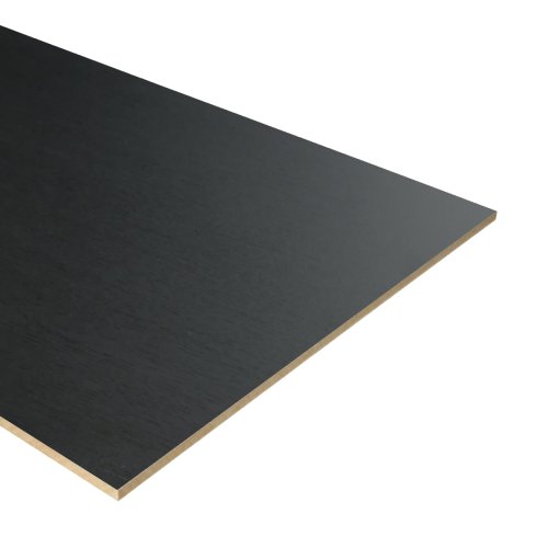 Dubbel stootbord Vesuvius Zwart Houtnerf 136x40cm
