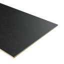 Dubbel stootbord Vesuvius Zwart Houtnerf 136x40cm