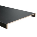 Dubbeltreden Vesuvius Zwart Houtnerf 136x61cm