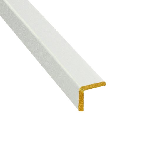 [74000] Hoeklat Platina Wit 22/22 mm