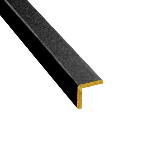 Hoeklat Zwart 22/22mm