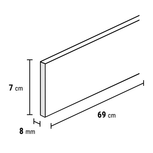 Mexform LVT licht eiken afdekkap rechts