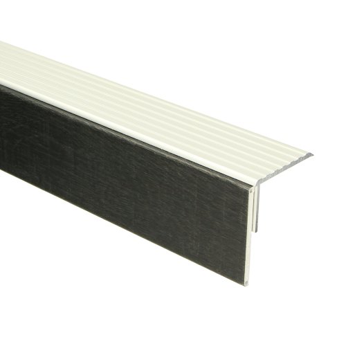 Mexform LVT zwart houtnerf uitloopt. alu 130cm