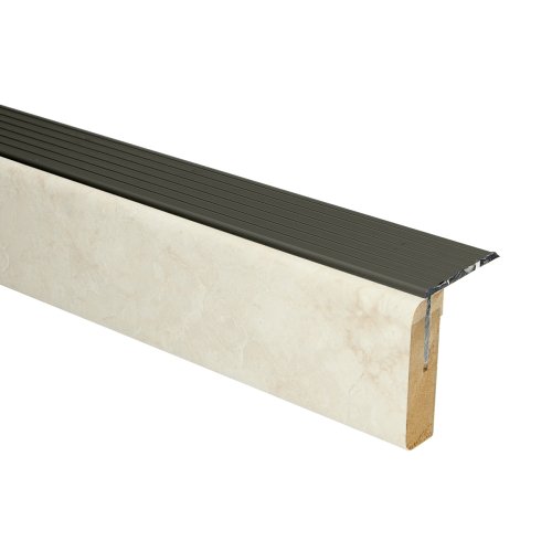 Uitloop. alu brons Baltic grijs marmer 181x5,7cm