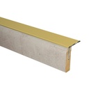 Uitloop. alu goud Helder leisteen 90x5,7cm