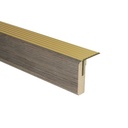 Uitloop. alu goud Urbino warm eiken 181x5,7cm