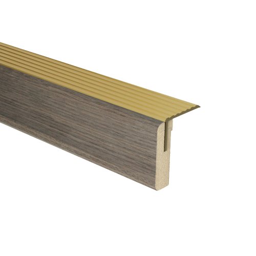 [73101] Uitloop. alu goud Urbino warm eiken 181x5,7cm