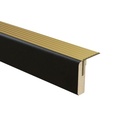 Uitloop. alu goud Vesuvius Zwart Houtne. 136x5,7cm
