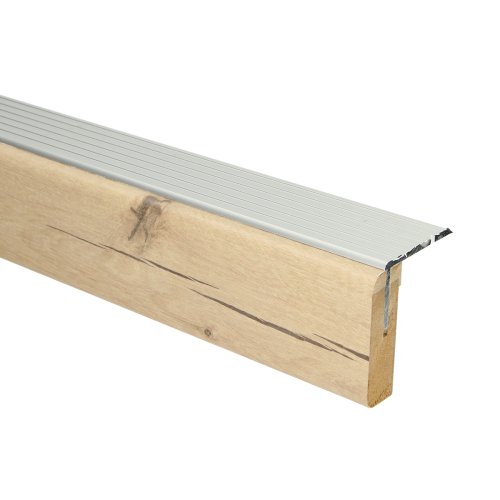 Uitloop. alu zilv Valencia blond eiken 121x5,7cm