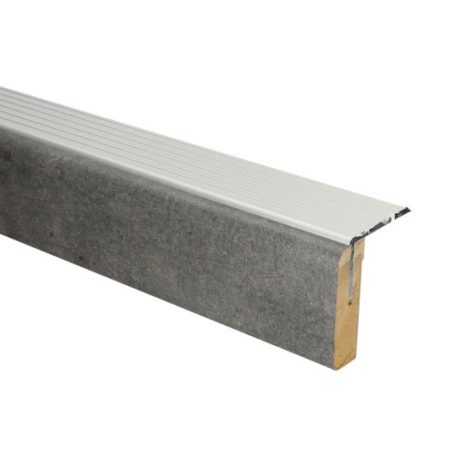 [73133] Uitloop. alu zilver Donker leisteen 136x5,7cm