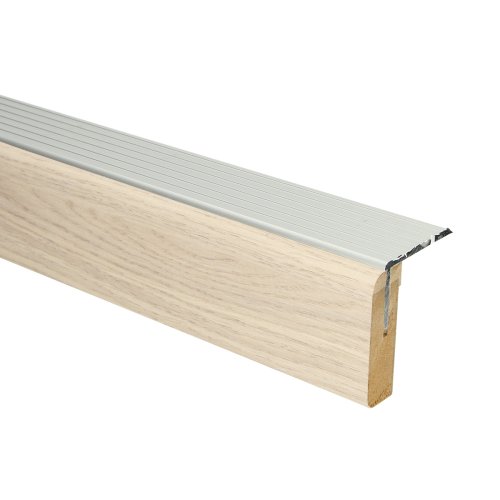 [73206] Uitloop. alu zilver San Francisco eiken 121x5,7cm