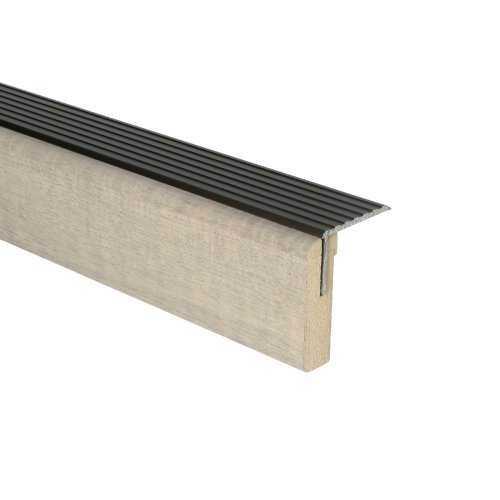 [74061] Uitlooptr. alu brons Bussoleno Eik Grijs 136x5,7cm
