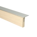 Uitlooptr. alu zilver Monticia. Eik Nat. 121x5,7cm