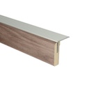 Uitlooptre. alu zilver Giaveno Warm Noten 90x5,7cm
