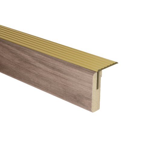 Uitlooptrede alu goud Giaveno Warm Noten 136x5,7cm