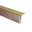 Uitlooptrede alu goud Giaveno Warm Noten 136x5,7cm