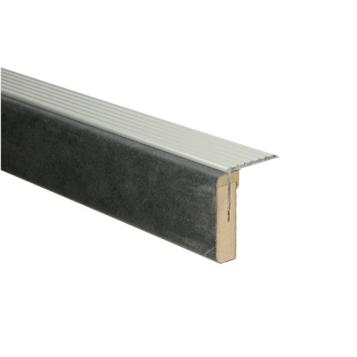 [75700] Uitlooptrede alu zilver Marmer 90x5,7cm