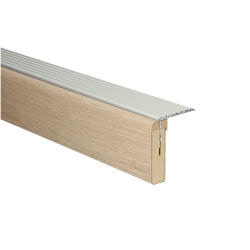 [73429] Uitlooptrede alu zilver Orleans Eik Zand 121x5,7cm