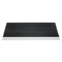 Luxe buitenmat zwart met zilver strip 50 x 80 cm