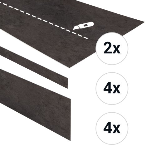 [94969] PVC traptreden set voor 4 treden Himalaya