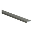 Hoeklijn zelfklevend PVC RVS geborsteld klik 6x21mm 4,5mm 3m 2258