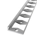 In-egaliseer eindprofiel PVC zilver 6x21mm 4,5mm 3m 3103