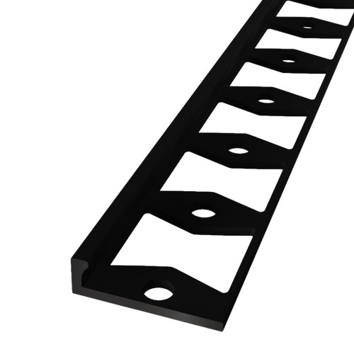 In-egaliseer eindprofiel PVC zwart 6x21mm 4,5mm 3m 3103