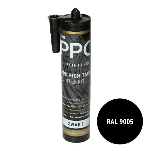 PPC High Tack Plintenkit Zwart RAL 9005 290ml