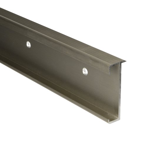 Trapneusprofiel laminaat RVS look geborst.22x62,5mm 9,5mm 3m 2267